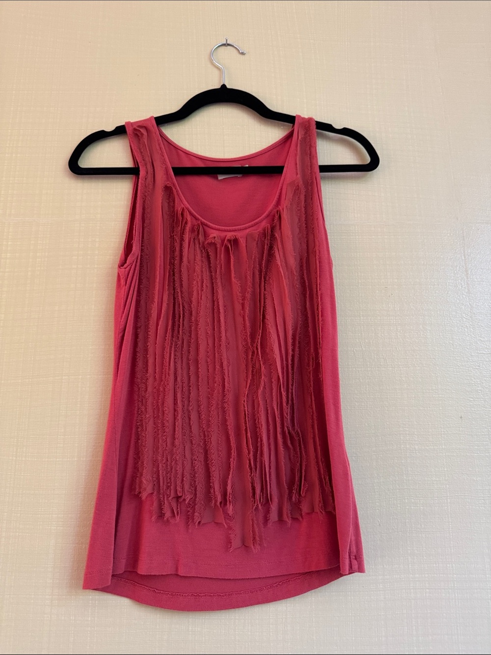 Daniel Cremieux Pink Fringe Tank Top